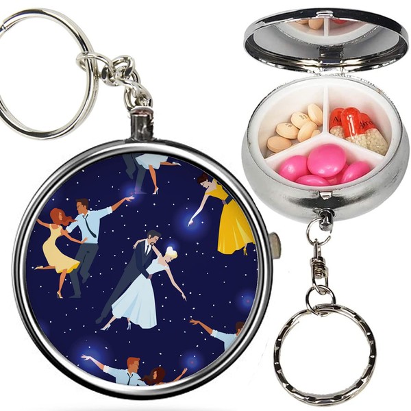 Pack of 2 - Portable Pill Organizer (Dancing Couples On