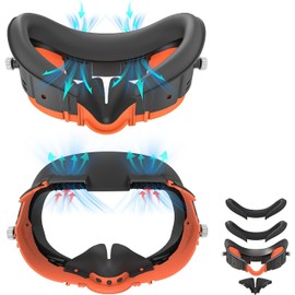 Replacement Cooling Face Cover Pad for Meta Quest 3, Upgraded Sweat-Proof Fitness Facial Interface Accessories Compatible with Oculus Quest 3, Soft PU Cushion, Air Circulation & Breathable Ice Feeling