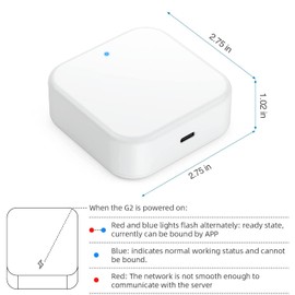 G2 Puerta de enlace Wi-Fi Bluetooth para TTLock, puerta de enlace para cerradura de puerta inteligente, puente Wi-Fi, centro G2, control remoto, bloqueo inteligente de huellas dactilares, funciona con