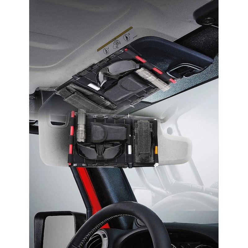 Savadicar Tactical Sun Visor Organizer Front Visor Storage Cover for
