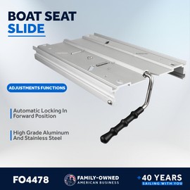Five Oceans Adjustable Marine Boat Seat Slide with Locking Function - Premium Aluminum & Stainless Steel for Ultimate Durability - Compatible with FO4476 & FO4477 Seat Pedestals - FO4478
