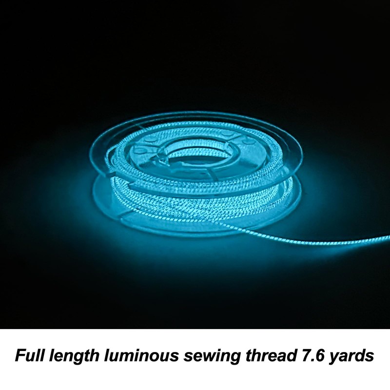 Electroluminescent Luminous Weaving Sewing Embroidery Thread,Glow in The Dark Embroidery