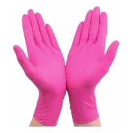 10 Guantes De Belleza Color Rosa Talla Chica                                                                                                          