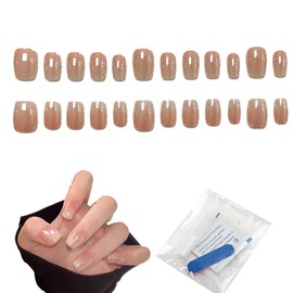 Nail Tips, 24 Pieces, Cute Simple Nail Supplies, Autumn & Winter, Spring & Summer, Atmosphere Color, Bride Nails, Coming of Age Ceremony, Graduation Ceremonies, Weddings, Glossy Nails, Double Sided