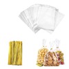 100Pcs Cellophane Bags, 10 x 15 cm Clear Bags with