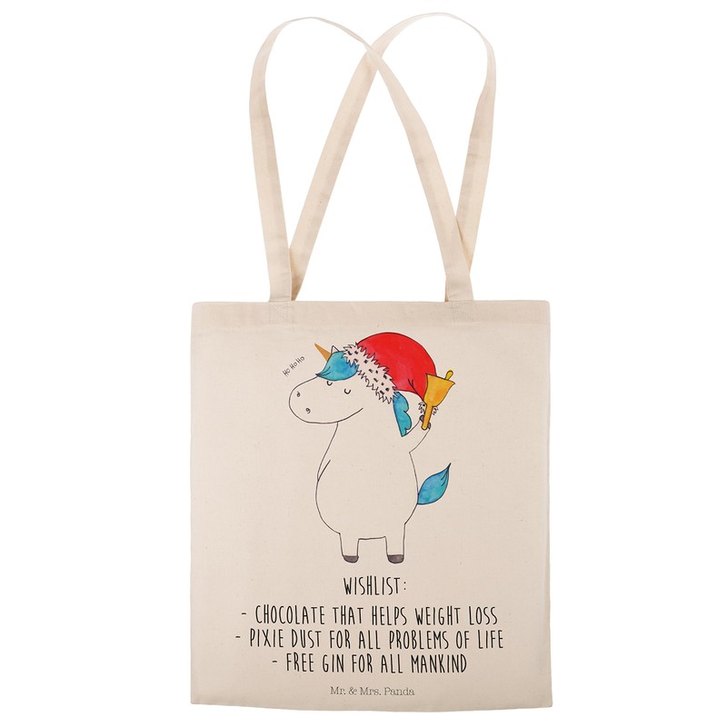 Mr. & Mrs. Panda Shopper Jute Bag Unicorn Santa Claus