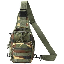 HOW'ON Hunting Backpack Waterproof Sling Shoulder Bag Small Carry Pouch Jungle Camo