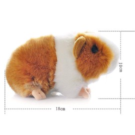 RemeeHi 7 Inch Brown Guineapig Guinea Pig Plush Toy Soft Cute Plush Toy Gift for Kids(Yellow & White)