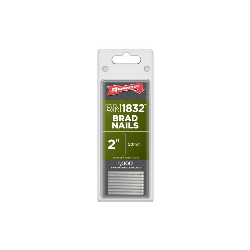 Arrow ABN1832 Brad Nails, 50 mm, 18 g (Pack of