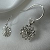 Sterling Silver Flower Chakra Drop Dangle Earrings