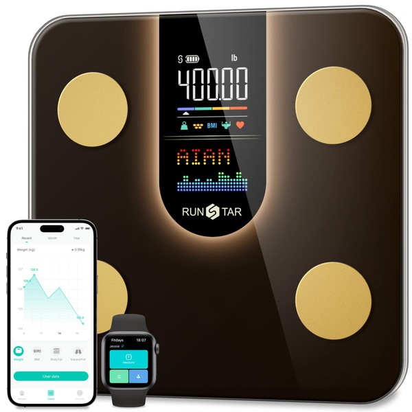 Runstar Scale for Body Weight, Smart Scale with 8-in-1 VA
