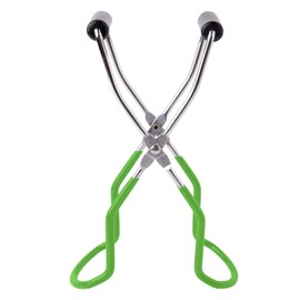 Eeoyu Canning Jar Lifter Tongs Stainless Steel Jar Lifter with Grip Handle for Home Kitchen (Green)