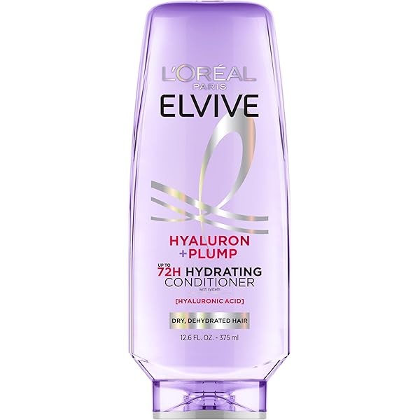 L'Oreal Paris Elvive Hyaluron Plump Hydrating Conditioner for Dehydrated, Dry