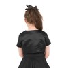 BlackButterfly Kids Satin Short Sleeve Bolero Childrens Girls Shrug (Black,
