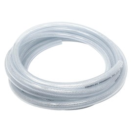 Gloxco Clear Braided PVC Tubing, Food Grade, Heavy Duty Reinforced Hose, 1/2″ ID, 25 Ft Length