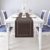 BAZIOE Linen Table Runner Brown Table Runner Washable Modern Table