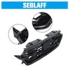 SEBLAFF Front Grille Glossy Black Plastic Sport Hybrid Upper Grill