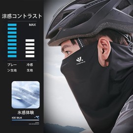 TRKIN Face Cover, UV Protection, Summer, UV Protection, Prevents Breath Discomfort, Ear Hooks, Cool Touch, Mesh for Good Breathability, Stretchable, Sun Protection, UPF50+, Sweat Absorbent, Quick