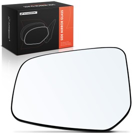 A-Premium Left Driver Side Non-Heated Mirror Glass with Backing Plate - Compatible with Mitsubishi Mirage 2014-2015 2017-2023, Mirage G4 2017-2023 - Exterior Side View Flat Mirror