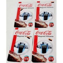Coca-Cola 4 Vintage Coca Cola Button Fridge Magnet NOS 1995 No.51494