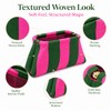 Woven Mahjong Tile Bag for American Mah Jongg, Striped Crochet
