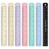 BAYTORY 7 Pcs Aluminum Rulers, Bulk Multicolor Ruler, 20cm &