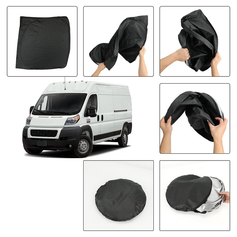 ROCCS Windshield Sunshade UV Ray Reflector for 2014-2025 Dodge RAM