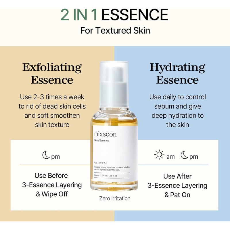 Mixsoon Bean Essence Tónico Facial Unisex, 30 ml