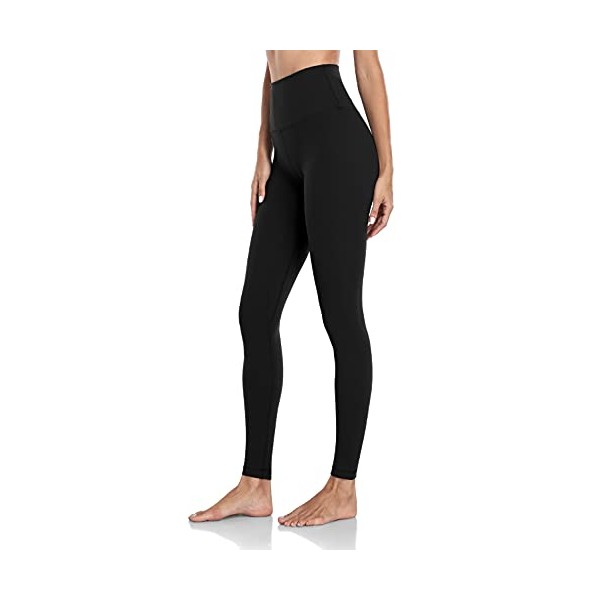 HeyNuts Formerly Hawthorn Athletic Extra Long High Waisted Yoga Leggings for Tall Women, Buttery Soft Workout Pants Compression Leggings with Pockets Black S(4/6)