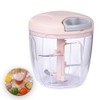 Multifunctional Garlic Chopper, Hand Pull String Garlic Chopper for Kitchen,