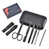 ( ) Nail care 8-piece set, black nail clippers, earpicks, eyebrow tweezers, beauty scissors, extruder / ( )네일케어 8종세트 블랙 손톱깎이 귀이개 눈썹집게 미용가위 압출기