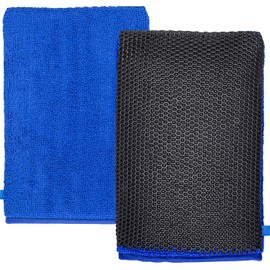 Mageeki 2 Pack Clay Mitt, Microfiber Clay Bar for Car Detailing, Reusable Clay Bar Glove Clay Towel, Scratch-Free Safe Clay Eraser Mitt for Cars Paint Polishing