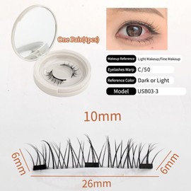 Magnetic False Eyelashes, Magnetic Eyelashes, Natural, No Glue Required, Magnetic, Reusable, Lightweight, High Quality Fiber, Soft, 3D False Eyelashes, Long Lasting, Waterproof, Sweatproof, Portable,