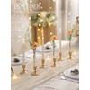 Inweder Bud Vases with Candlestick Holders: Set of 12 Clear