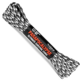 Atwood Rope MFG Parapocalypse Paracord 7-Strand Core with Fire Starter Waxed Jute, 10lb Mono Fishing Line, Dyna-x, and Kevlar Cord 625lb Test (Urban, 25)