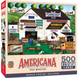 MasterPieces - Americana - Free Wheeling 500 Piece EZ Grip Jigsaw Puzzle