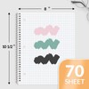 SUNEE Spiral Notebook, 1-Subject, Graph Ruled Paper, 8" x 10-1/2",