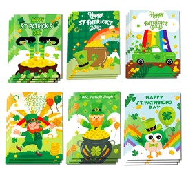 littkeef cliaet 12 Pcs St. Patrick's Day Coloring Books Dinosaur Party Favors Bunnies Bulk Mini Coloring Books Bulk for Kids DIY Art Drawing Activity Book Set for Themed Birthday Party Supplies
