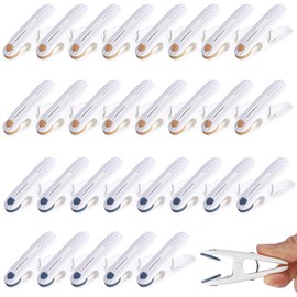 SevenFish 48pcs Plastic Clothes Pins, Traceless Clothespins Heavy Duty Non-Slip Clothespins Windproof Laundry Clothes Pegs Clips for Towels, Socks, Underwears Clothes