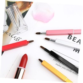 Baluue 3pcs Travel Size Lip Brush Retractable Makeup Brush Lipstick Applicator Makeup Tool Set