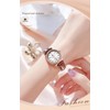 OLEVS Womens Quartz Watches Brown Leather Straps Rose Gold Easy