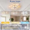 23.6" Ceiling Fan with Lights and Remote, Low Profile Flush