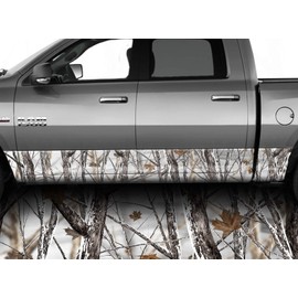 Speed Demon Hot Rod Shop Snowstorm Camouflage Rocker Wraps Rocker Panel Graphic Decal Wrap Kit for Trucks and SUVs (Flat Conformability, 8" x30')