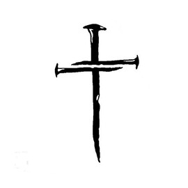Cross of Nails NOK Decal Vinyl Sticker | Black | 5.5 in x 3.5 in | NOK475