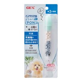 GEX Pure Crystal Bottle, PON Bamboo Charcoal, Absorbs Chalki Odor, Antibacterial + Bamboo Charcoal Ceramic Ball, For Pets, 1 Pack (Approx. 3 Months)