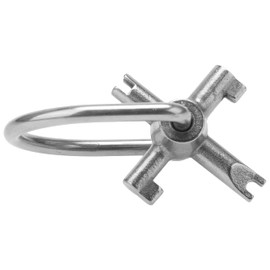 HVAC Tools, Locking Cap Key for 410A and R22 Refrigerants, Universal four Use Multi Key for Refrigerant HVAC Locking Caps, Tamper Resistant (4 Bits)