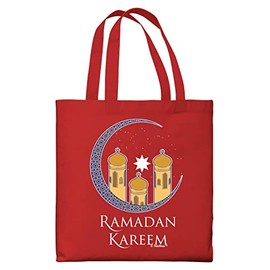 Eid Ramadan Decorations For Home Ramadan Kareem Have a Generous Ramadan Eid Lightweight Red Canvas Tote Bag