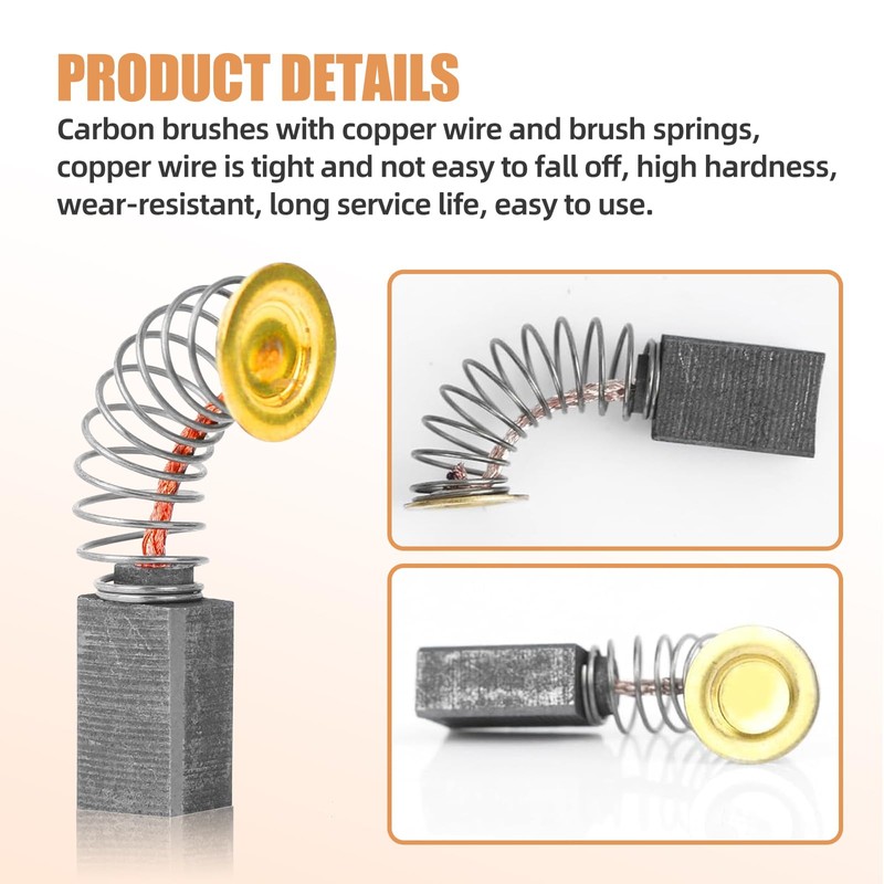 3 pack 126984 Carbon Brush with Spring for Miller Welder