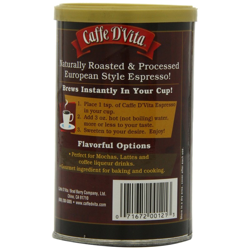 Caffe D'Vita Espresso, 3-Ounce Cans (Pack of 6)