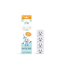 Glo Pals Original Water-Activated Light-up Sensory Bath Toy - Party -White. 4 Reusable Light-Up Cubes. Kids Colourful Bath Time Fun. Childrens Light-up Sensory Play. Gift Suitable for Boys & Girls 3+
